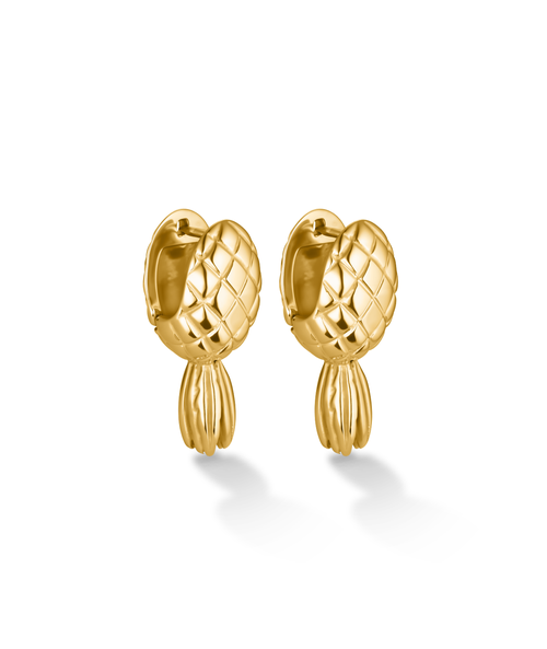 Hey Harper Pineapple Earrings In Gold