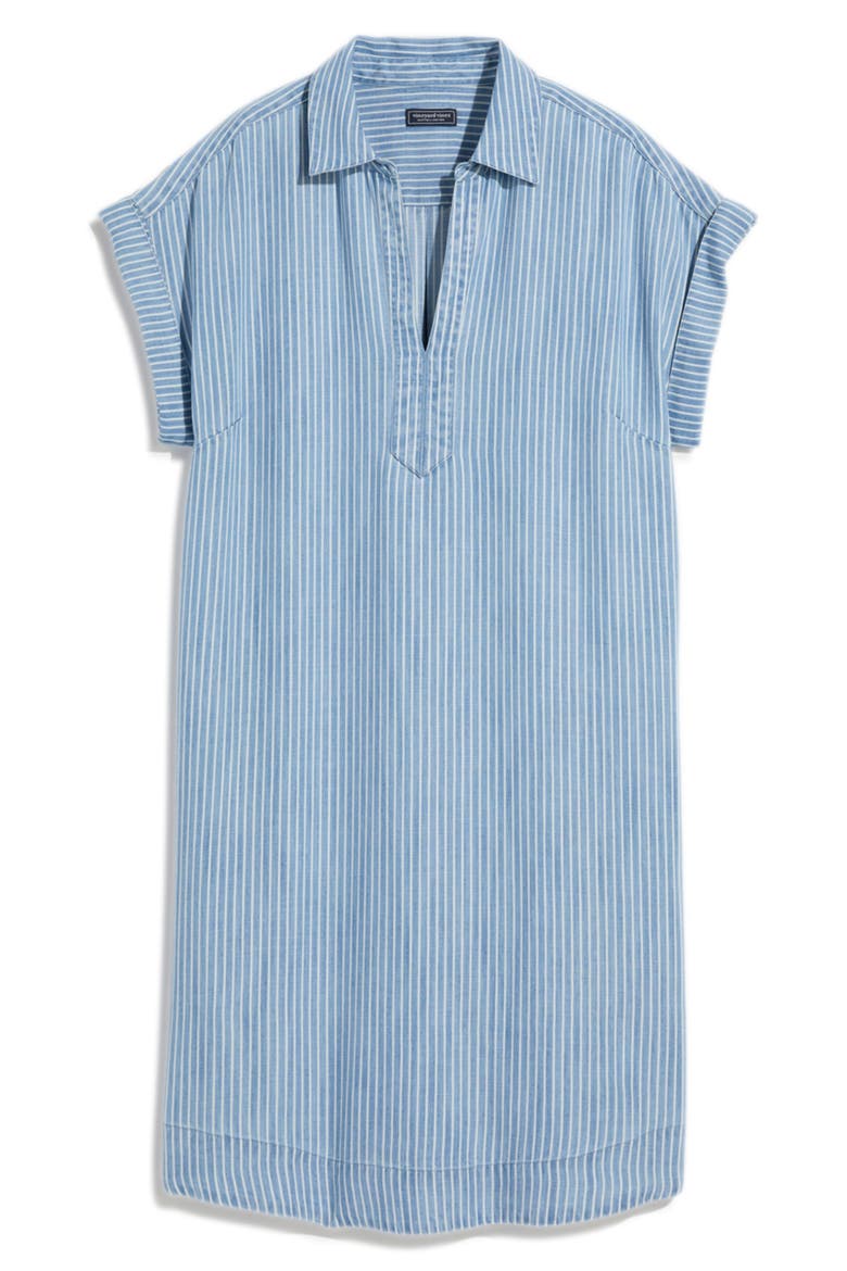 Margo Pinstripe Shirtdress, Alternate, color, CHAMBRAY/ WHITE CAP
