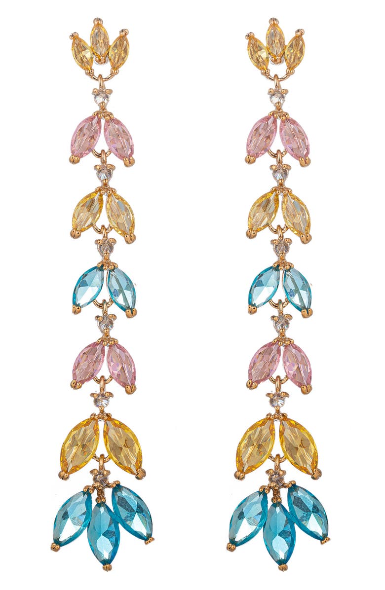 EYE CANDY LOS ANGELES Camila CZ Drop Earrings, Main, color, Gold