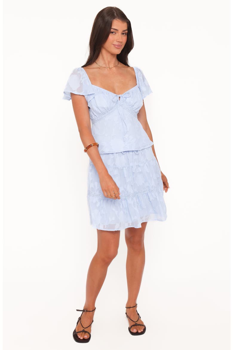Clodagh Textured Flutter Sleeve Top, Alternate, color, POWDER BLUE