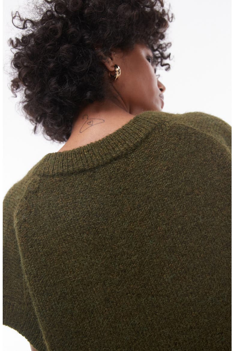 Boxy Sweater Vest, Alternate, color, KHAKI