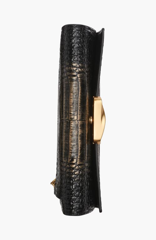 Donna Karan New York Amagansett Metallic Croco Wallet In Multi