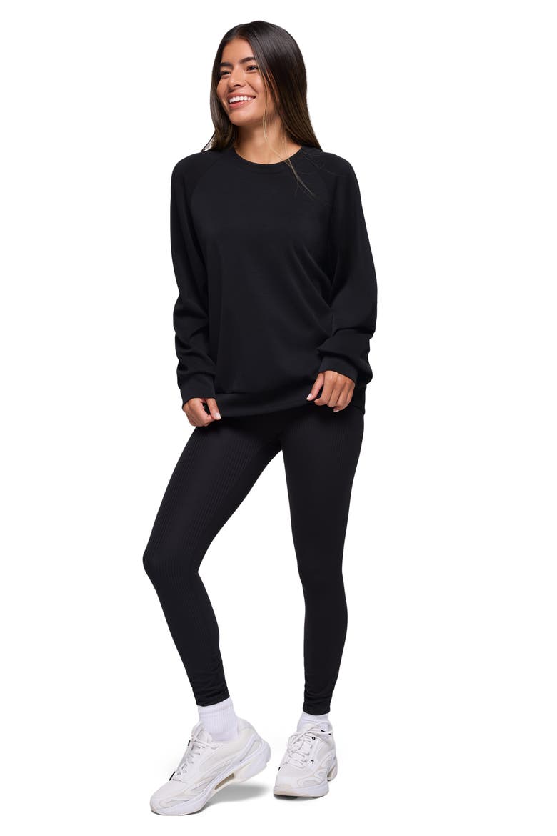 Shea Crewneck Sweatshirt, Alternate, color, BLACK