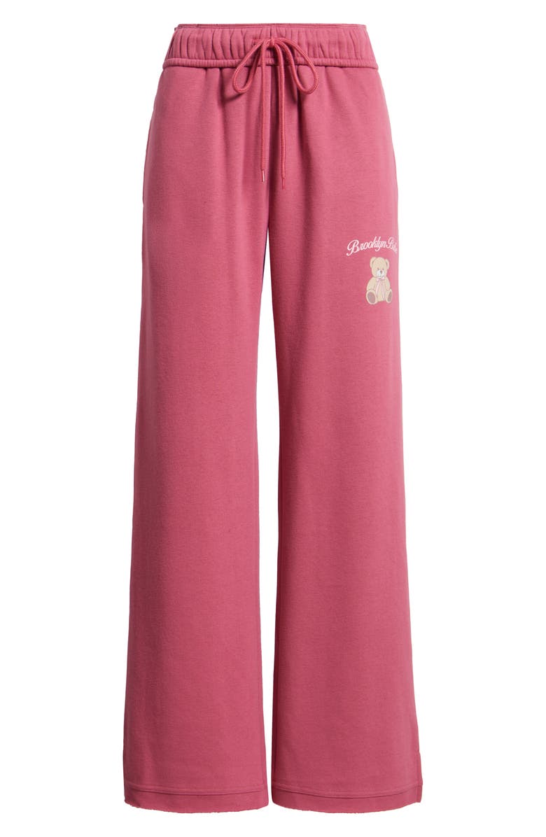 Vinyl Icons Teddy Cotton Blend Fleece Sweatpants, Alternate, color, Red