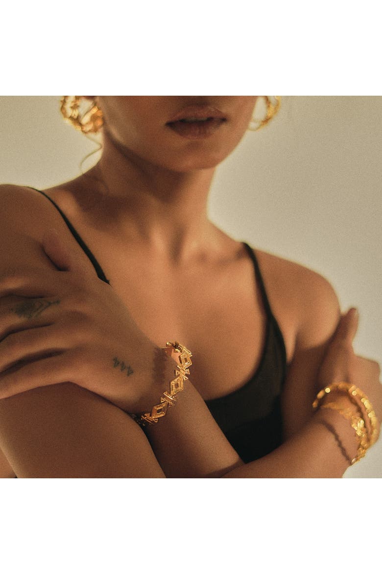 SAFA BRACELET, Alternate, color, Gold Plated