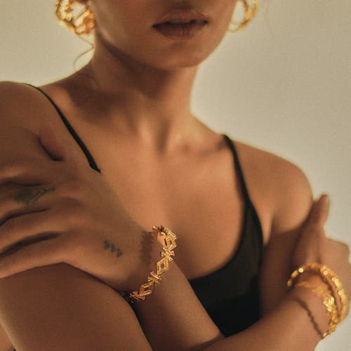 Dhwani Bansal Safa Bracelet In Gold