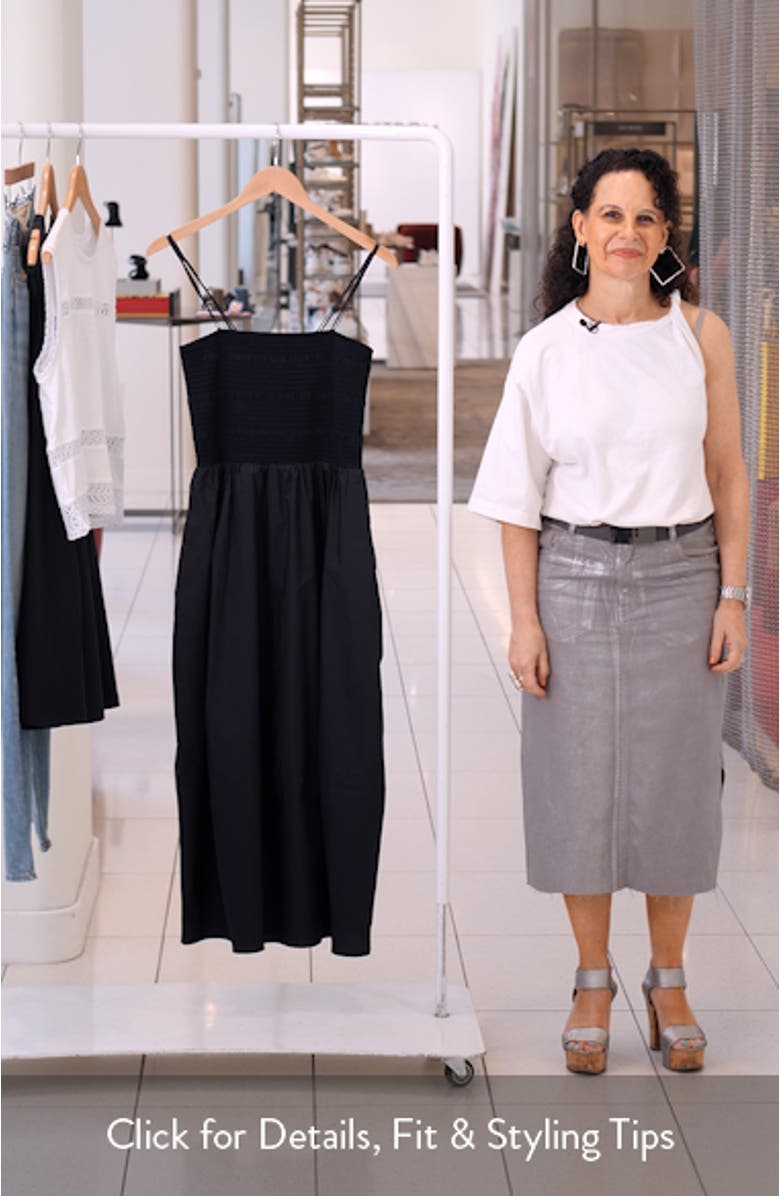 Lotta Smocked Cotton Midi Dress, sales video thumbnail