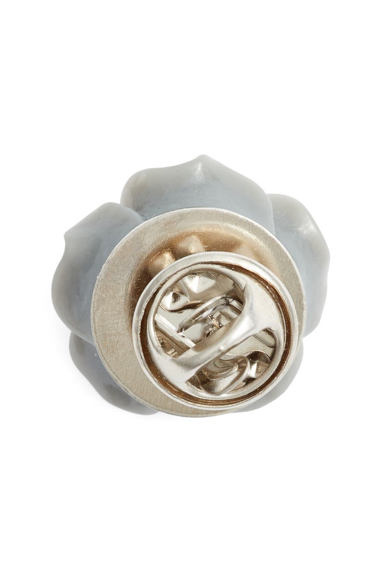 Floral Lapel Pin, Alternate, color, GREY