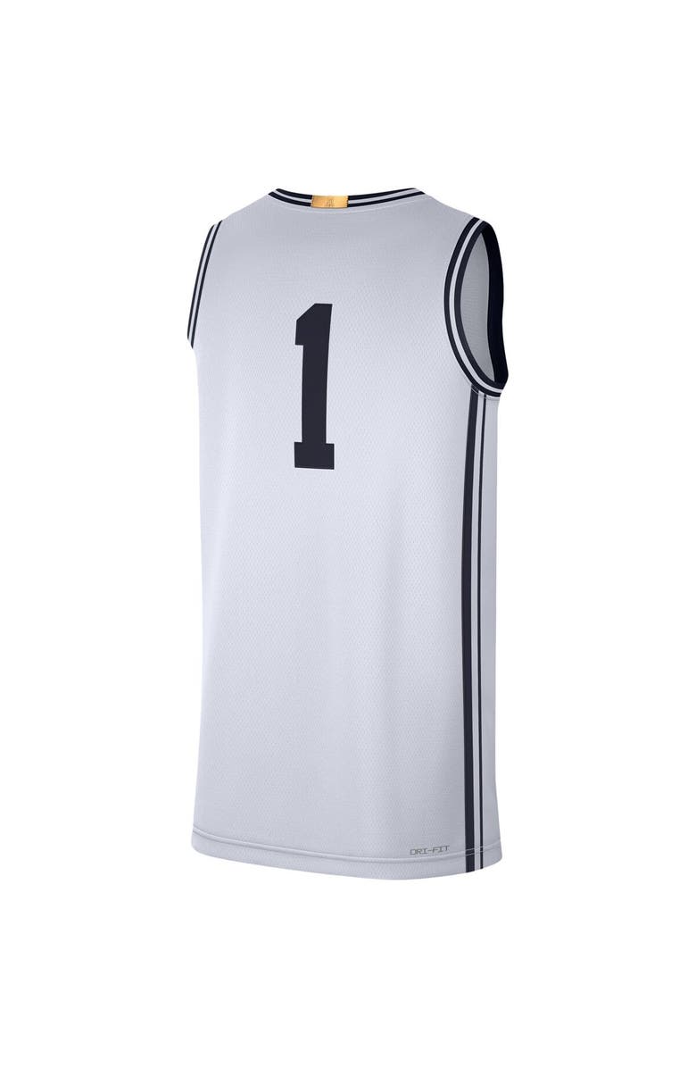 Nike Men's Nike #1 White Duke Blue Devils Limited Authentic Jersey, Alternate, color, 