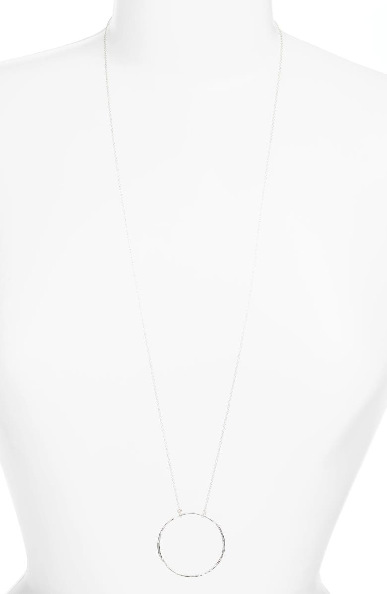 Argento Vivo Sterling Silver Argento Vivo St. Barth's Circle Pendant Necklace, Main, color, 