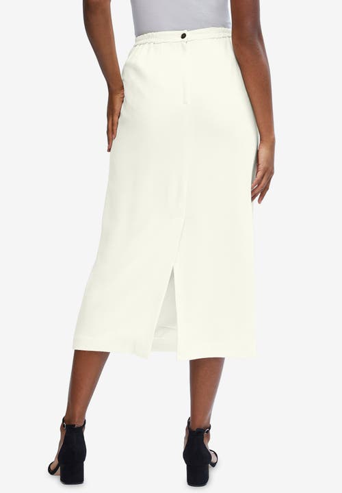 Jessica London 2-piece Stretch Crepe Single-breasted Skirt Suit In Multi