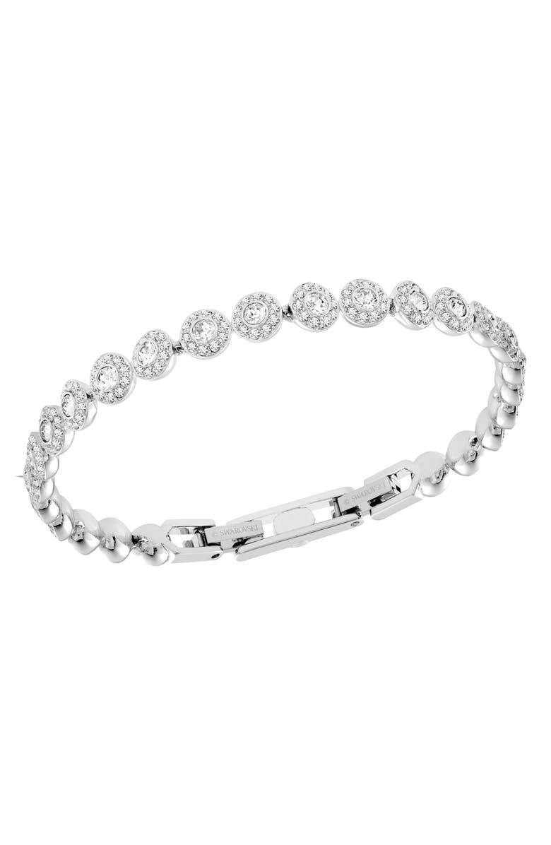 Swarovski Una Swarovski Crystal Line Bracelet, Alternate, color, Silver