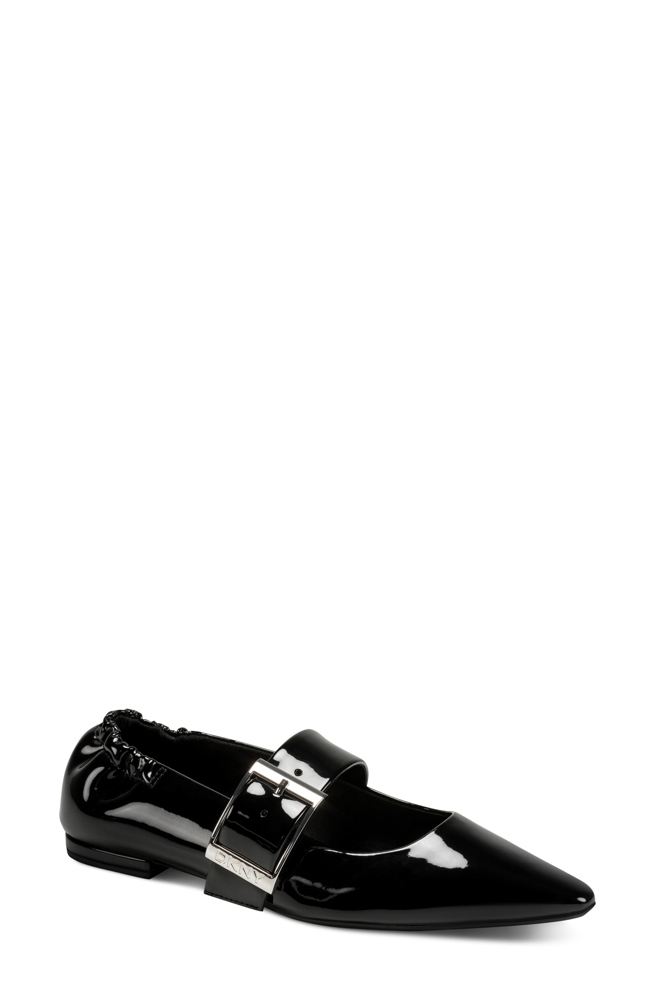 DKNY Cormic Mary Jane Pointed Toe Flat, Main, color, Black