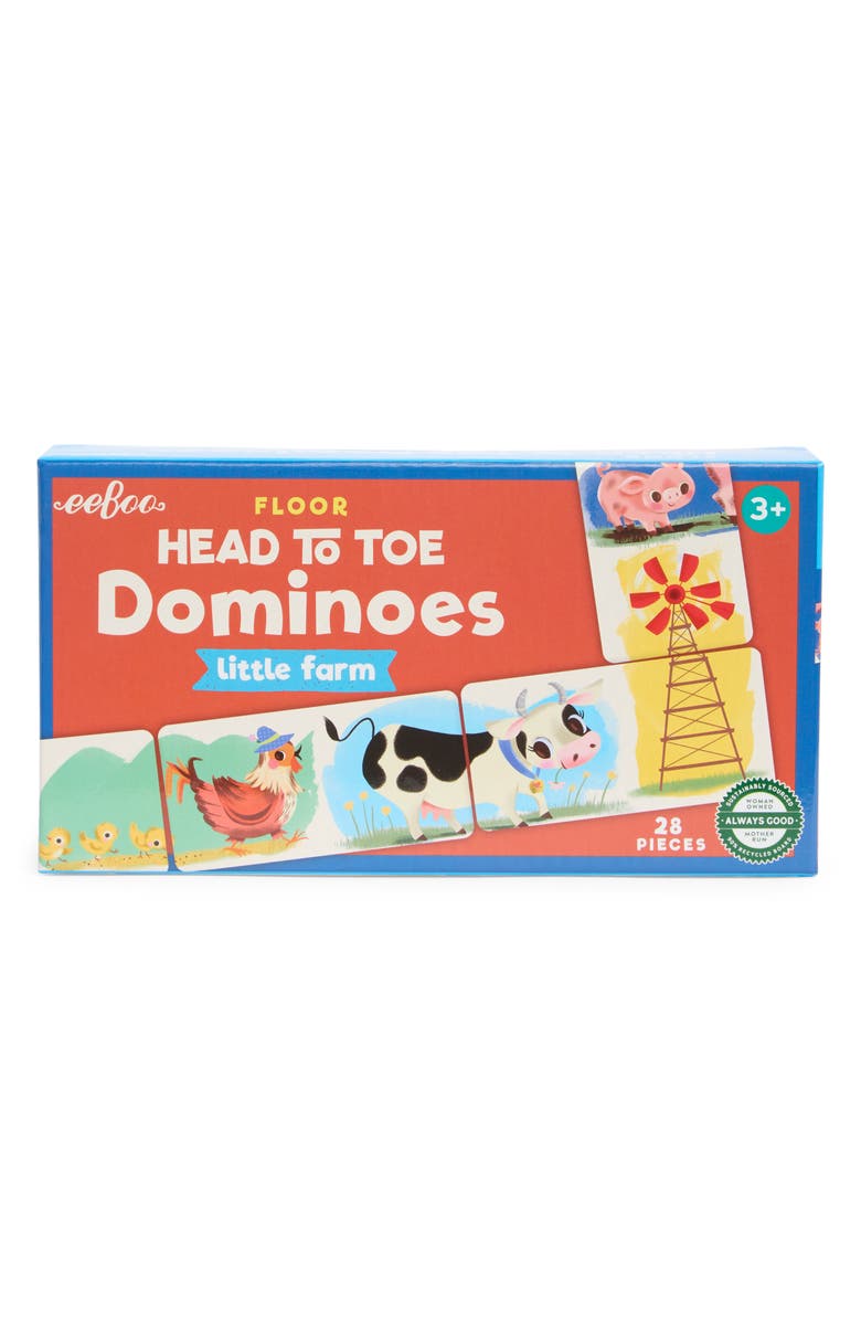 eeBoo Little Farm Head to Toe Dominoes, Main, color, Multi