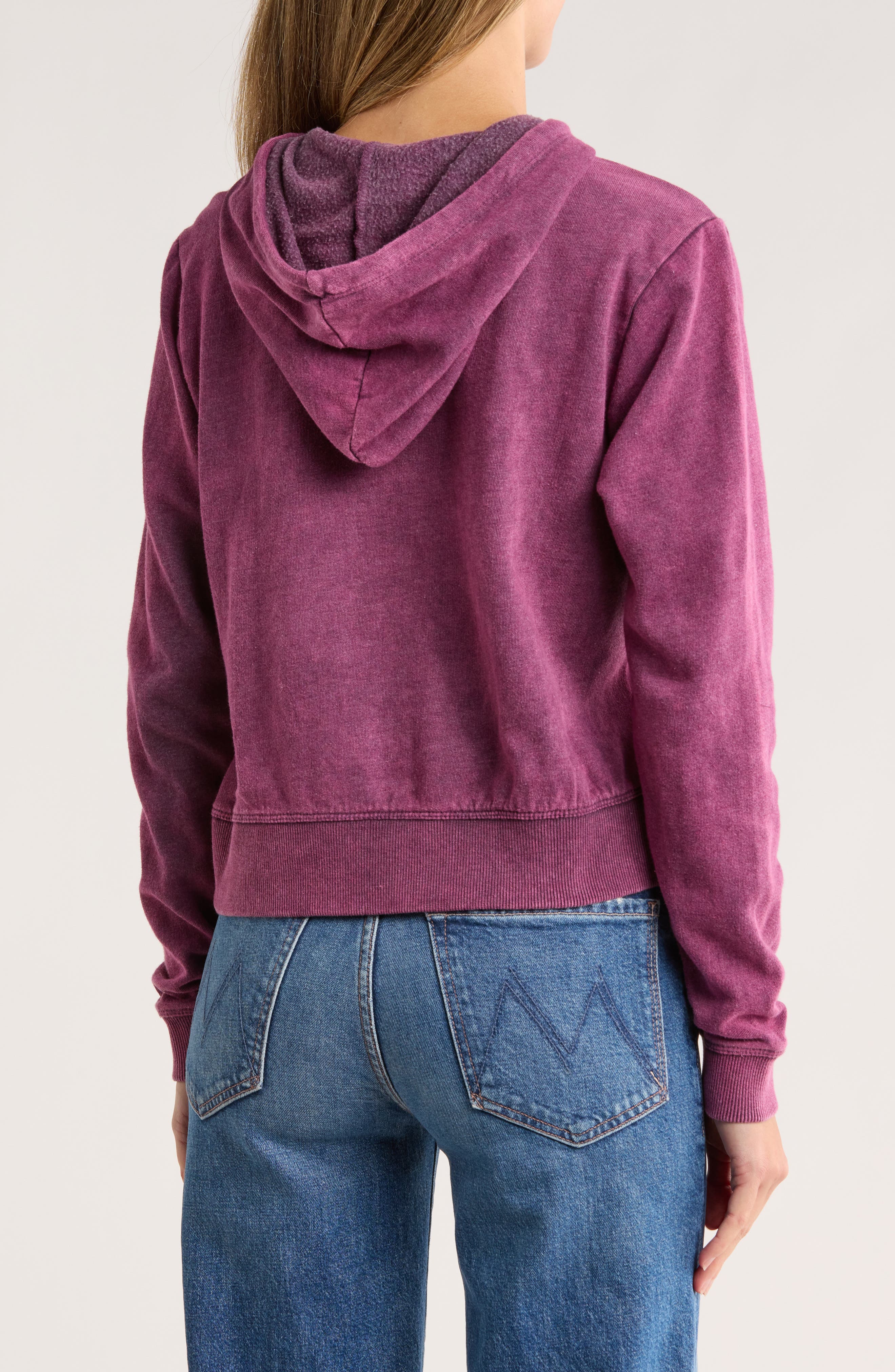 Rose Mineral Wash Crop Hoodie - image 2