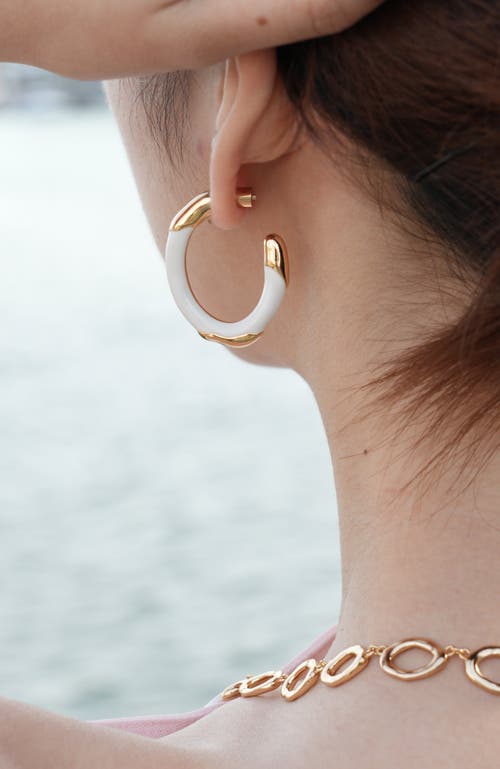 Rc Retro Chic Time Ripples Earrings In Gold