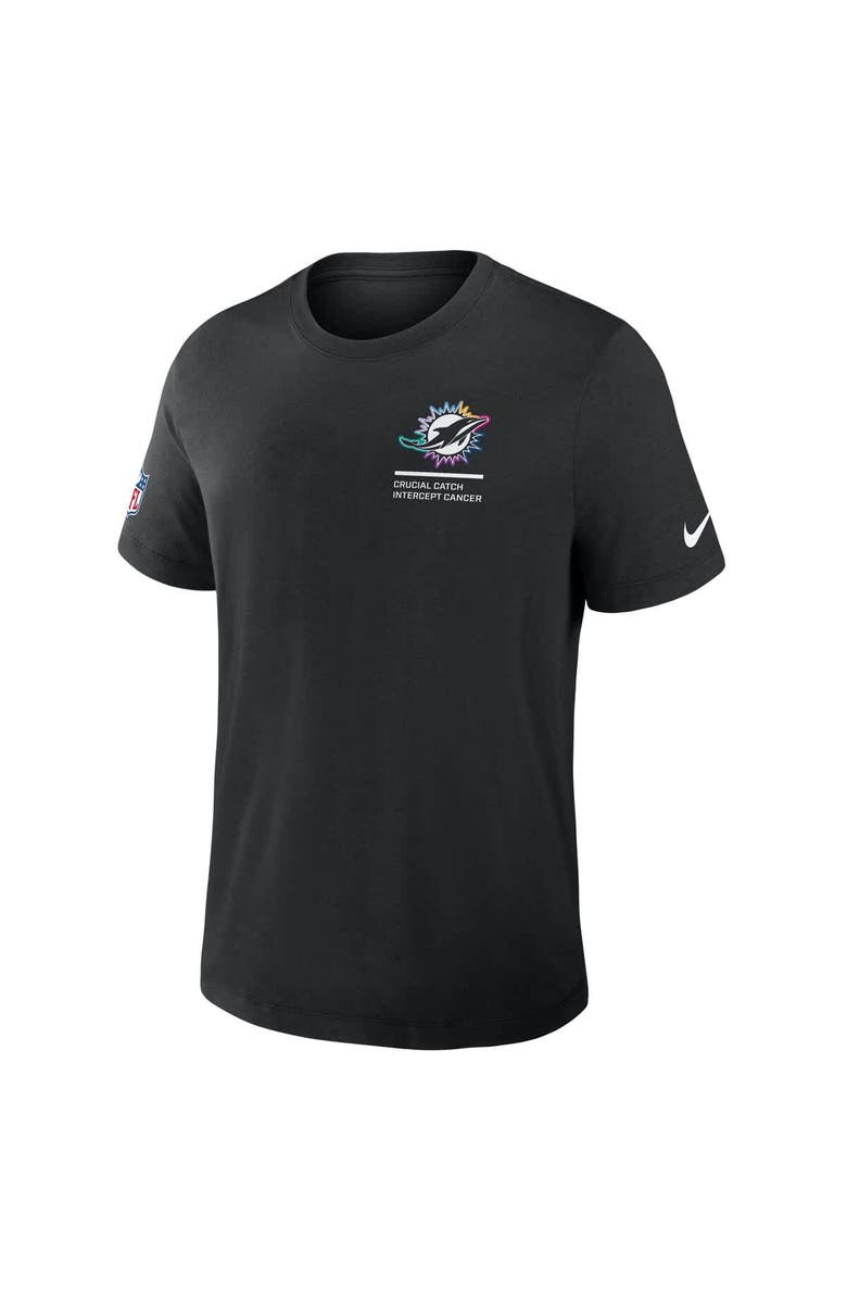 Nike Men's Nike Black Miami Dolphins 2025 NFL Crucial Catch Tri-Blend Dri-FIT T-Shirt, Alternate, color,