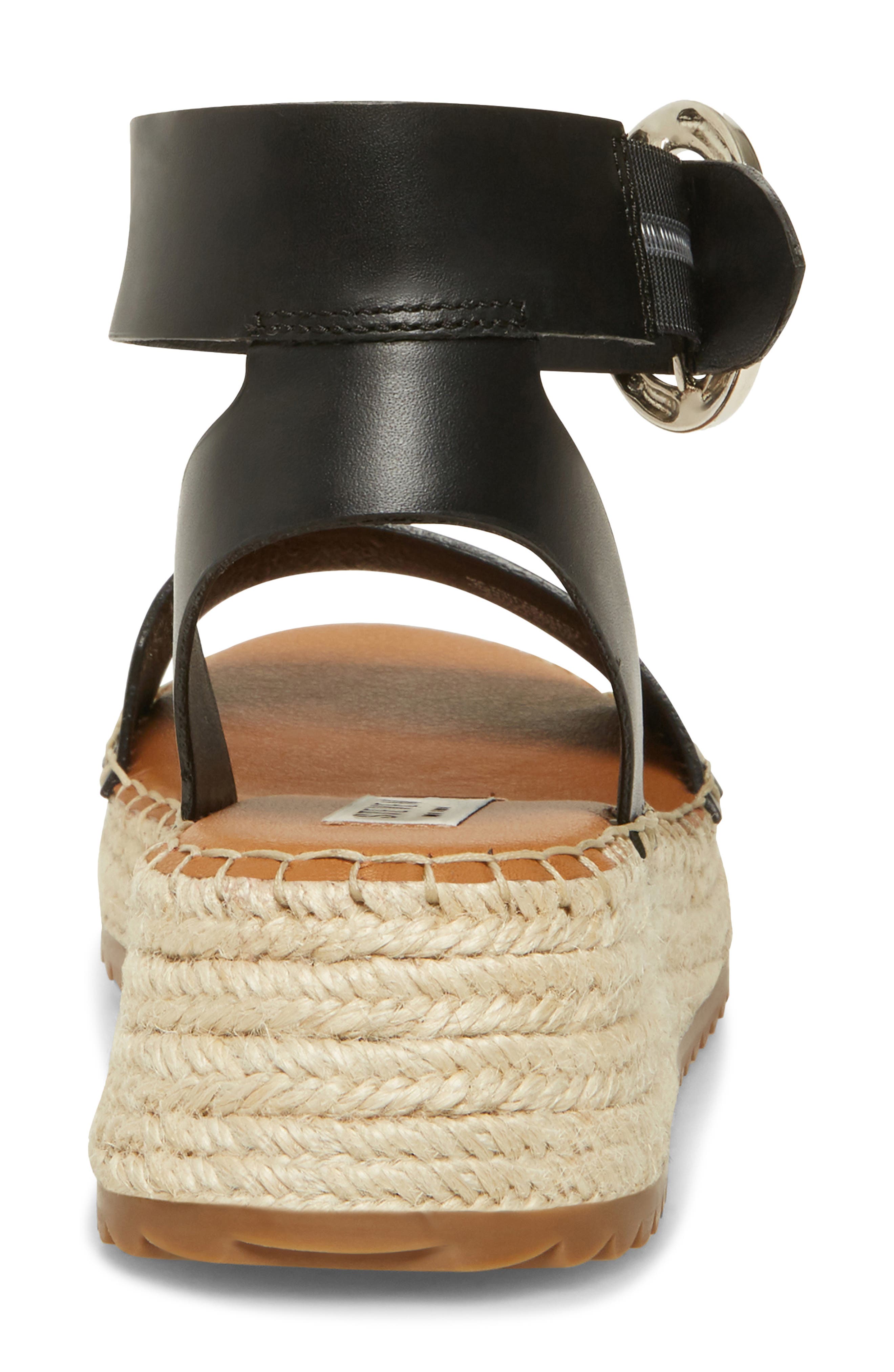 Tiny Espadrille Sandal, Alternate, color, BLACK LEATHER
