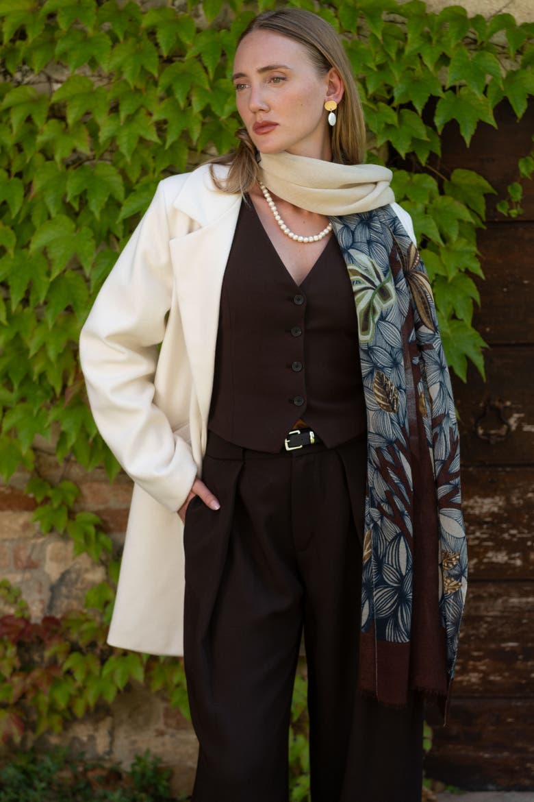 Bosco - Wool Scarf, Alternate, color, Beige