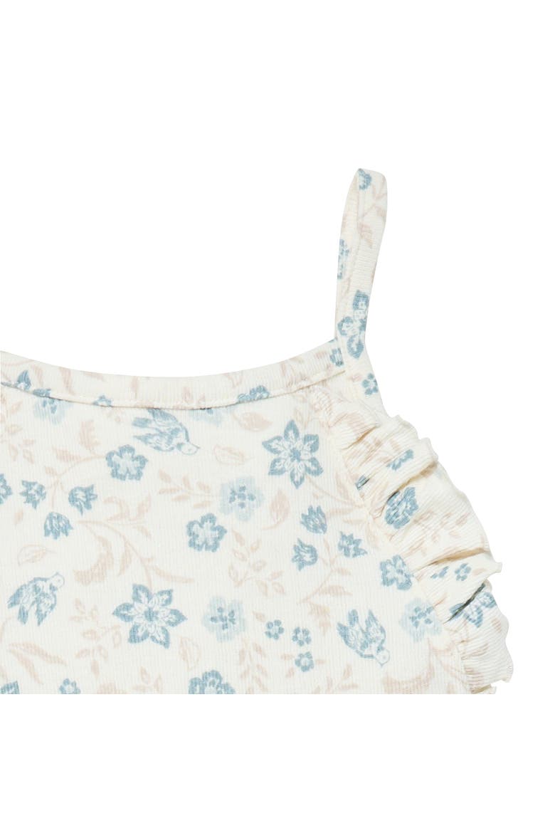Girls' Ruffle Wide Leg Romper, Alternate, color, Bird Floral