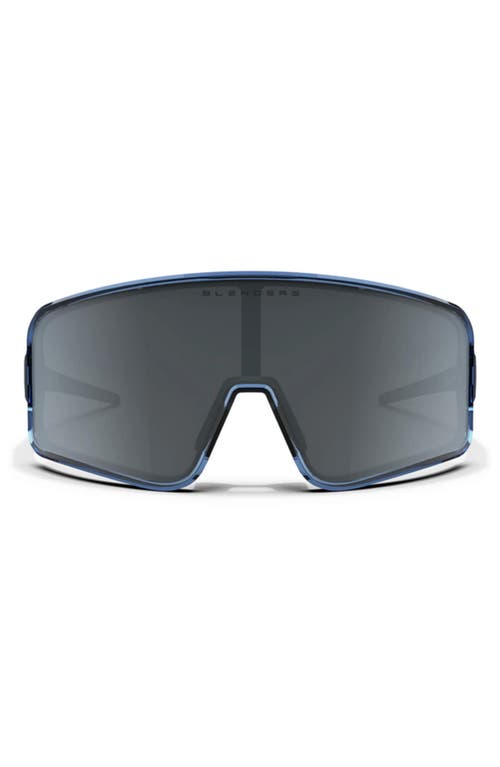 Blenders Eyewear Eclipse 133mm Polarized Shield Sunglasses In Gray