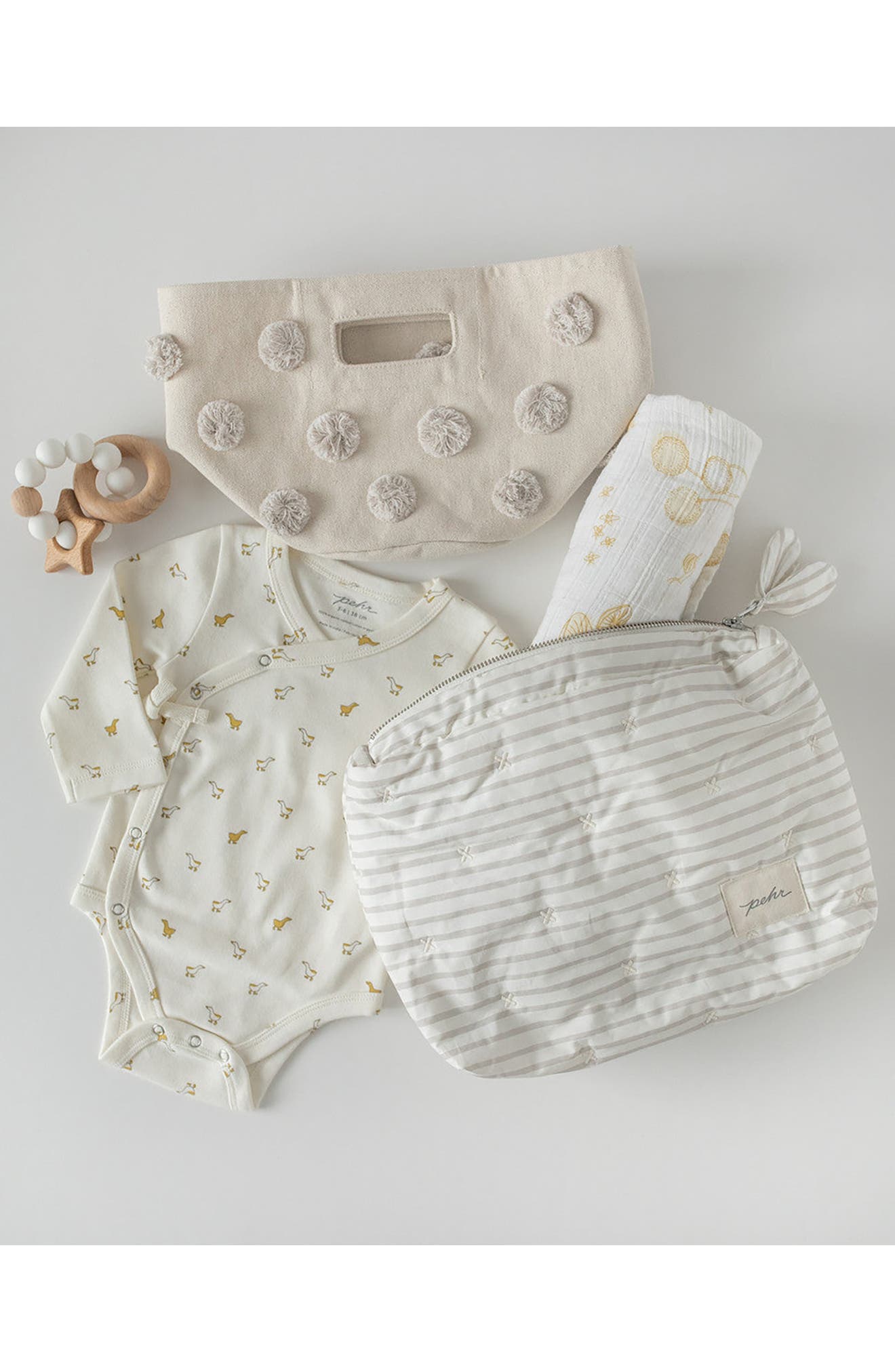 Pehr Water Resistant Coated Organic Cotton Pouch, Alternate, color, Pebble