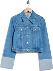 Hudson Jeans Cuffed Crop Denim Jacket
