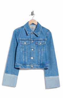 Cuffed Crop Denim Jacket
