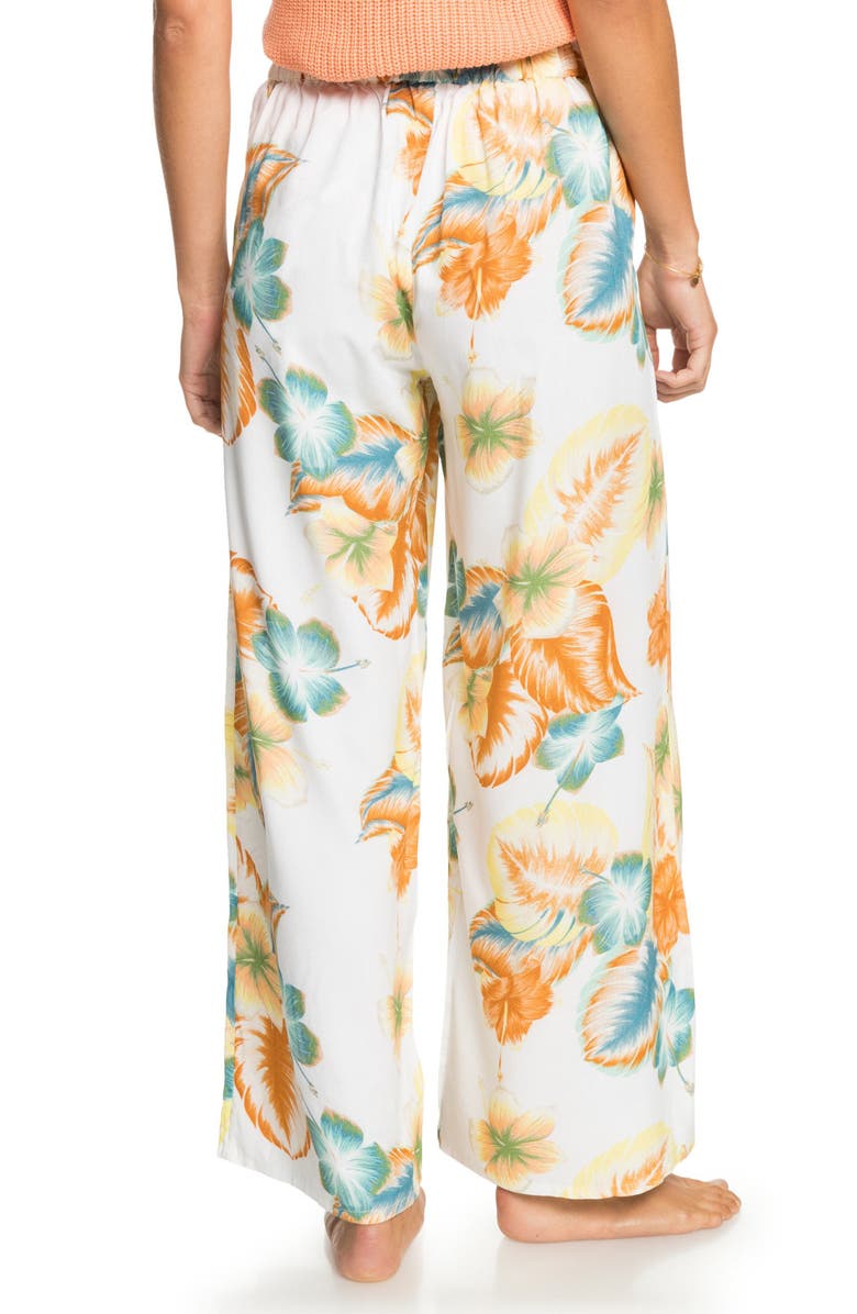 Roxy Midnight Avenue Wide Leg Floral Pants, Alternate, color,