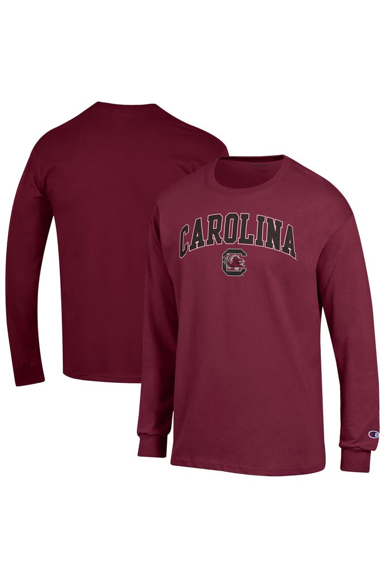 Men's Champion  Garnet South Carolina Gamecocks Arch Over Logo Long Sleeve T-Shirt, Main, color, Garnet