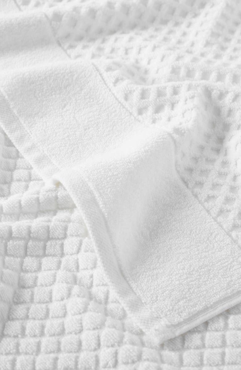 Woven & Weft 6-Pack Diamond Textured Hand Towels, Alternate, color, Optic White