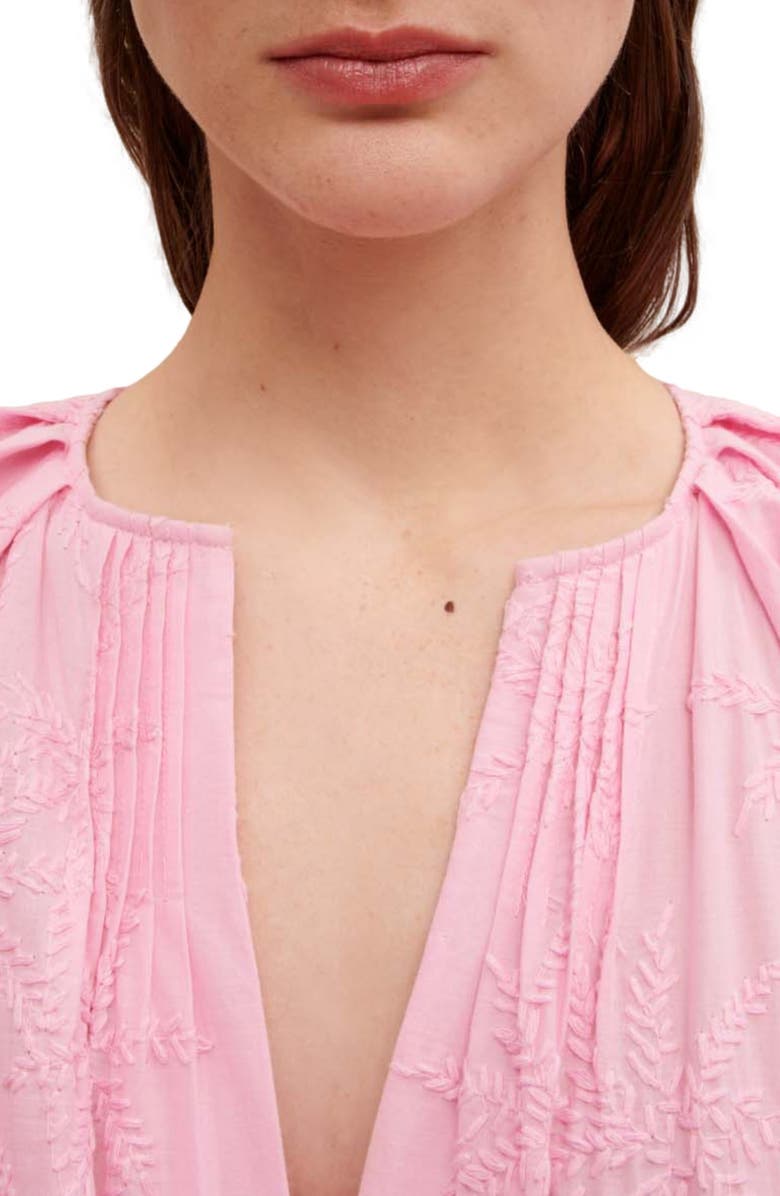 maje Rybiza Embroidered Dress, Alternate, color, Pink