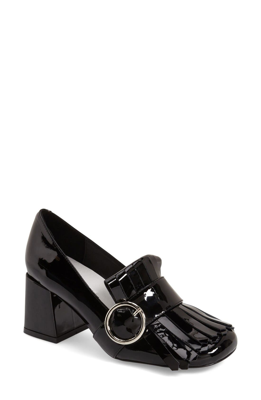'Bernice' Buckle Pump, Main, color, BLACK PATENT