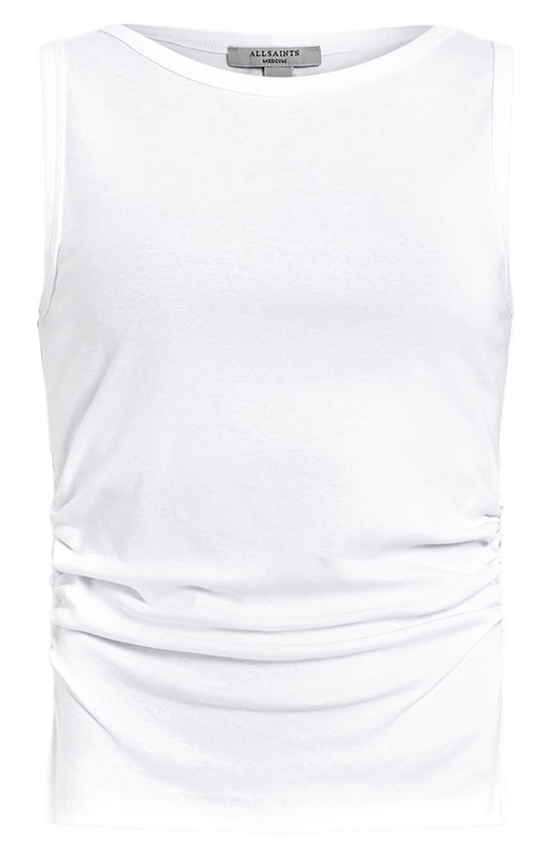 AllSaints Katarina Stretch Cotton Tank, Alternate, color, Optic White