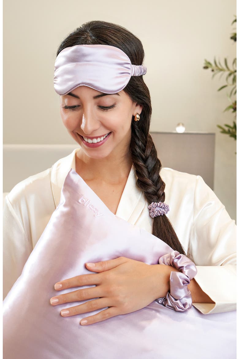 Dream 4-Piece Mulberry Silk Set, Alternate, color, LAVENDER