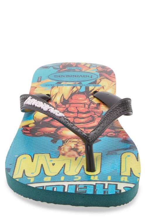 Havaianas X Marvel Flip Flop In Pantanal Green