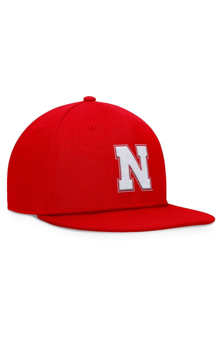 TOP OF THE WORLD Men's Top of the World Scarlet Nebraska Huskers Fundamental Snapback Hat, Alternate, color, Scarlet