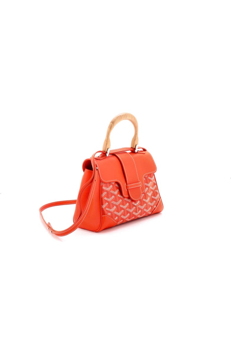 Pre-Owned Goyard Saigon Top Handle Bag Coated Canvas with Leather Mini, Alternate, color, Orange