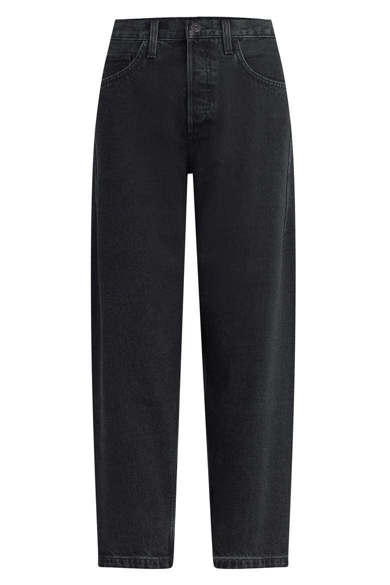 The Nikki Mid Rise Barrel Jeans, Main, color, ASPHALT