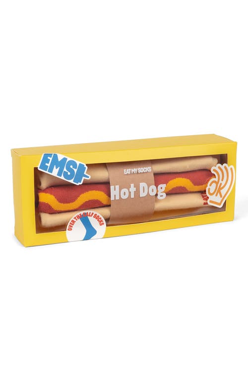 Doiy Hot Dog 3d Crew Socks In Multi
