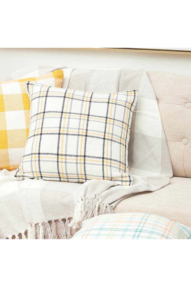 Franklin Pebble Gingham Check Throw Blanket, Alternate, color, Grey