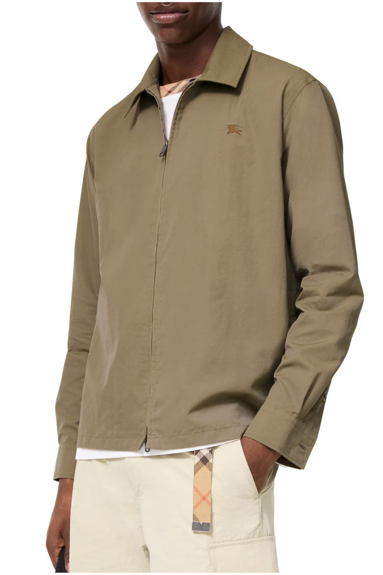 Coated Nylon Overshirt, Main, color, Finch brown