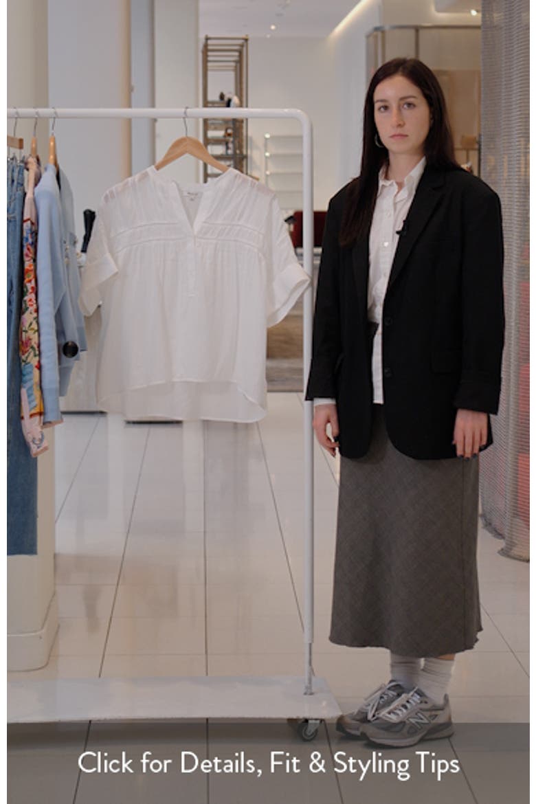 Lace Inset Pintucked Henley Top video