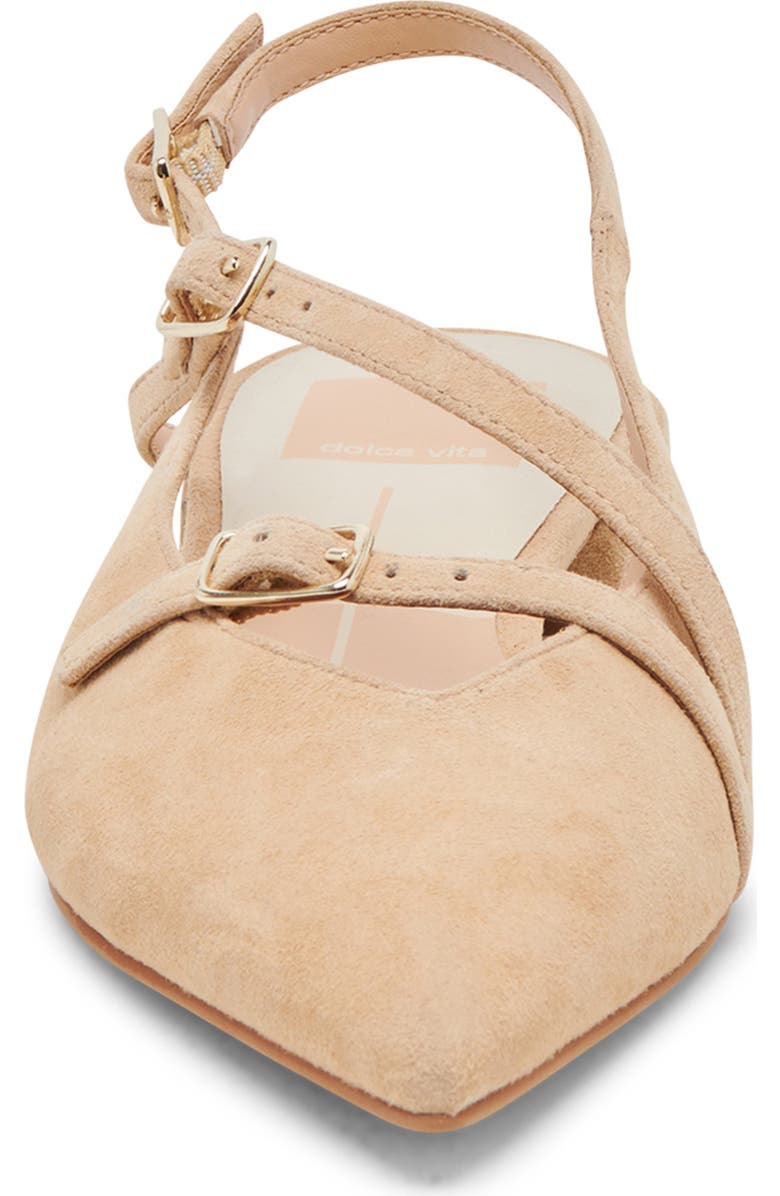 Dolce Vita Pamla Pointed Toe Slingback Flat, Alternate, color, Tan Suede