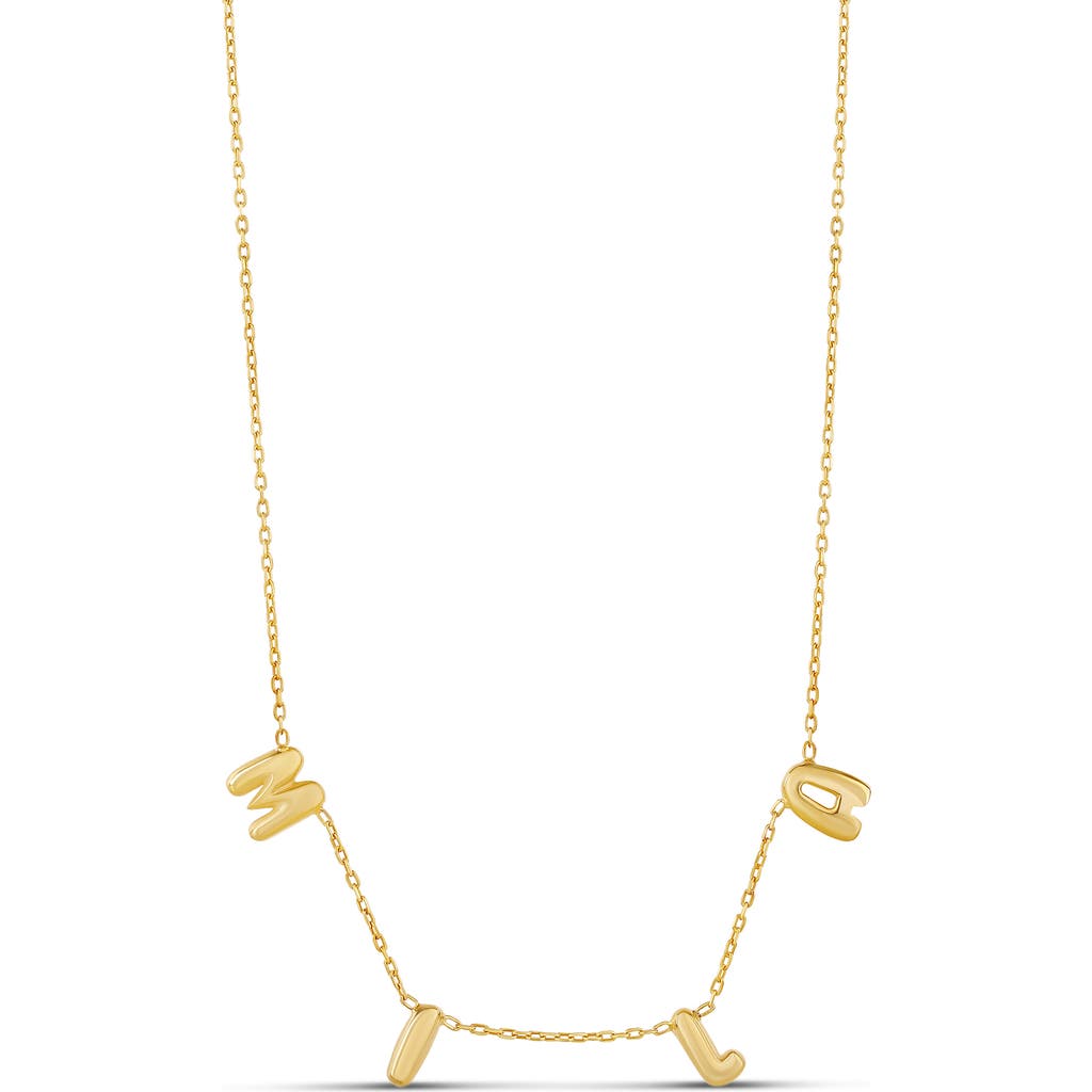 Shymi Mini Helium Initial Charm Necklace In Gold