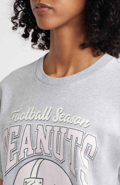 Vinyl Icons Peanuts® Football Cotton Graphic T-shirt In Gray