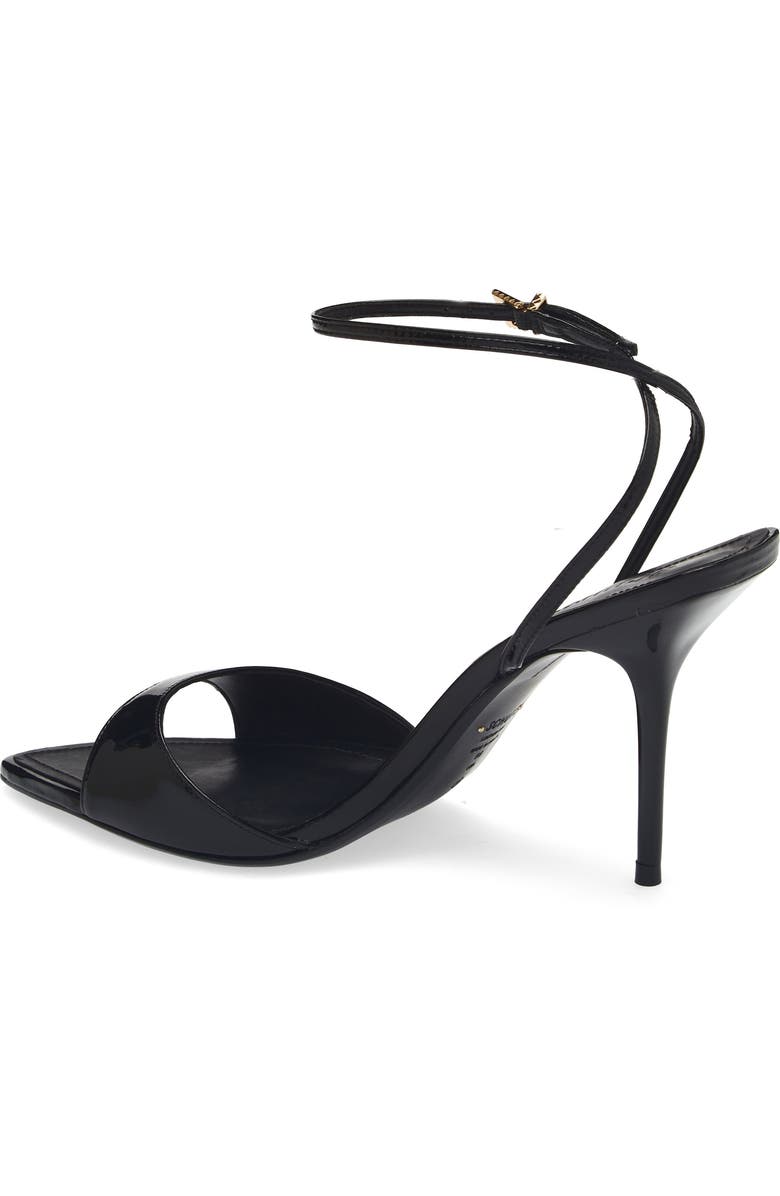 Schutz Elodie Ankle Strap Slide Sandal, Alternate, color, Black