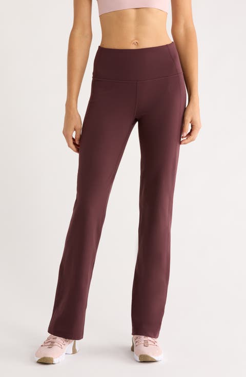 Cozy Tech High Waist Straight Leg Pants