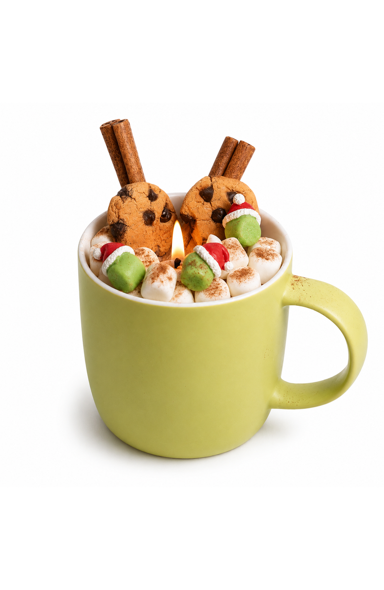 Southlake gifts Fireside Cocoa Candle Mug Realistic Food Candle, Main, color, Light Green