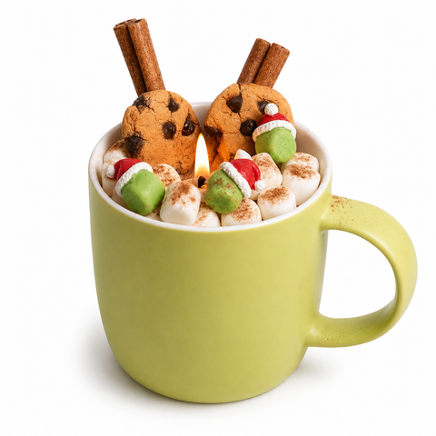 Fireside Cocoa Candle Mug Realistic Food Candle